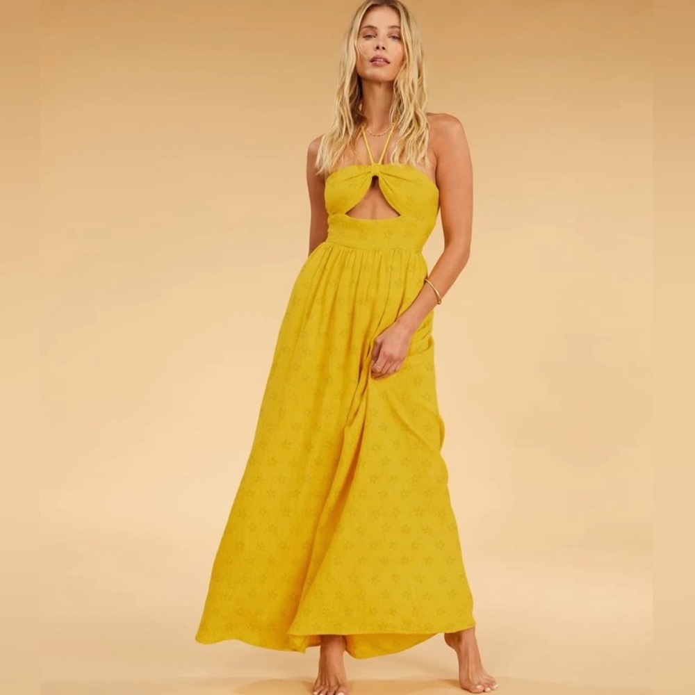 🔥🔥BILLABONG - SALTY BLONDE SUNSET GLOW HALTER MAXI DRESS🔥🔥 - Picture 15 of 15